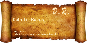 Dobrin Rózsa névjegykártya