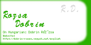 rozsa dobrin business card
